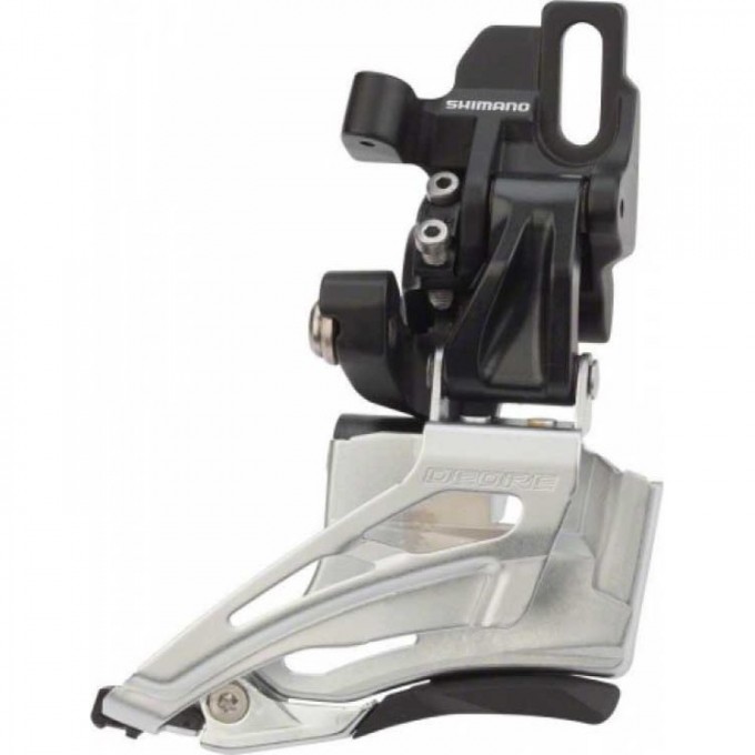 Переключатель передний SHIMANO DEORE, M618-D, на упор, для 2X10, универсальная тяга, черный IFDM618D6
